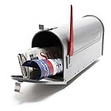 Wiltec US Mailbox Silbergrau 180 x 220 x 480 mm, amerikanischer Briefkasten...