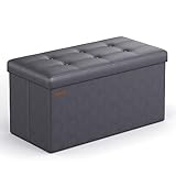 SONGMICS 76 cm Sitzbank mit Stauraum, Sitztruhe, Aufbewahrungsbox,...