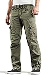 Timezone Herren Cargohose (W34/L32, Light Tank Green)