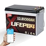NNH Lifepo4 300AH 12V Batterie Bluetooth,Mini Lithium Batterie 12V 300AH...