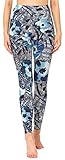 Merry Style Damen Lange Leggings mit Allover Print Muster bunt...