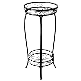Bamworld Blumenständer Metall Pflanzenständer Blumenhocker Schwarz Hoch...