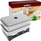 BROWIN® Edelstahl Tischräucher-Set XL 330007 | mit Thermometer | mit...