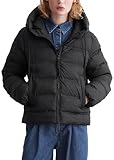 Marc O'Polo Denim Damen Daunenjacke mit Kapuze wasserabweisend, Schwarz...