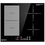 AMZCHEF Induktionskochfeld 60cm mit Flexzonen, 4 Zonen Induktionskochplatte...