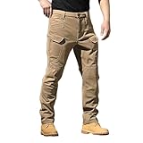 Herren Taktische Cargohose mit verstärkten Knien - Robuste Outdoor-Hose...