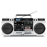 MEDION P66538 Kassettenrecorder (Retro Ghettoblaster mit CD-Player, 80er,...