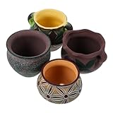 Sosoport 4 Stück mediterraner Blumentopf Pflanzschale Vase Terrakotta Korb...