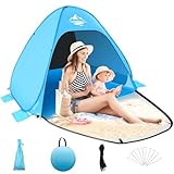 MAXDONE Strandmuschel Pop Up Strandzelt für 2-3 Personen Automatisches...
