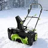 LYNNEYING Professionelle Schneefräse, 40V Lithium-Ionen Akku-Schneewerfer...