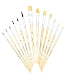 K3T Pinsel-Set 13-teilig (Naturhaarpinsel Größen 1, 2, 3, 4, 6 und 10 -...