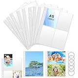 HIMOMO Postkartenhüllen A5, 120 Stück Fotohüllen mit 560 Fächern,...