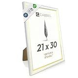 CABBEL Bilderrahmen CELI 21x30 cm [A4] Gold/Weiß – Barock Vintage Rahmen...