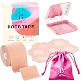 BLOOMORA Boob Tape – Brust Tape Unsichtbar – Klebe BH Push Up für...