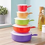 Basilico® bunte Mikrowellen-Behälter 5er Set – spülmaschinenfest –...