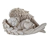 JAONLD Gedenkstein Hund Engel 11 x 8 cm, Haustier Hund Denkmal Grab Marker...