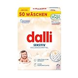 Dalli Sensitiv Waschmittelpulver ohne Parfüm - 2500 g für 50 WL - Für...