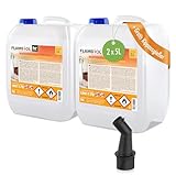 Höfer Chemie 2 x 5 L (10 Liter) FLAMBIOL® Bioethanol 96,6% Premium für...