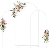 Wokceer Hochzeitsbogen-Hintergrundständer (2,5 m, 1,8 m, 1,8 m) Set mit 3...