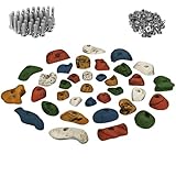 ALPIDEX 35 Klettergriffe | Starterset | Inklusive Schrauben,...