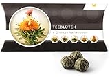 6 Teeblumen Geschenk-Box - Grüntee Variationen, Originelle Idee zum...