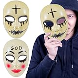 Halloween Maske 2PCS Halloween Horror Maske The Purge Maske God & Cross...