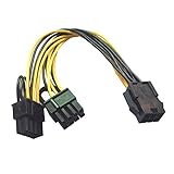 Bolwins R01S Grafikkarten Stromadapter - 6pin PCIe auf 2x 8pin (6+2)...