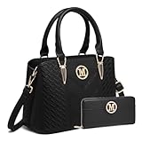 Miss Lulu Handtasche Damen Mittelgroß Henkeltasche Elegante Schultertasche...