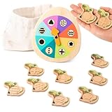 LETTERASHQP Dinosaur Steckspiel ab 1 Jahr Holzspielzeug Baby Dinosaur...