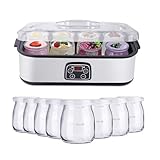 Ultimate Joghurt Maker 1400ML mit 8 Gläsern, Einstellbare Temperatur &...