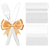Plastikbesteck Set, 200 Stück Party Besteck Plastik, Plastik Messer...