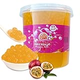 3KG Bubble Tea Perlen Maracuja - Bubbletea Boba Perlen Set - Natur&Vegan-...