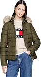 Tommy Jeans Damen Pufferjacke Basic Hooded Down Jacket mit Kapuze, Grün...