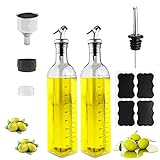 Gvolatee 2PCS ölflasche glas 500ml, essig und ölspender mit ausgießer,...