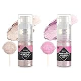 Essbarer Glitzer Spray 5g x 2 Farben Roségold und Rosa Goldpuder Essbar...