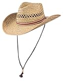 Scippis Joe Westernstrohhut Herren & Damen – mit Kinnriemen – luftiger...
