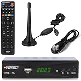 Opticum NSE DVB-T2 Receiver + aktive Zimmerantenne + HDMI Kabel, HDTV für...