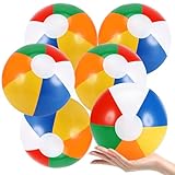 Zikenis 6 Stück Wasserball Aufblasbar, 22cm Bunt Strandball, WasserbäLle,...