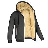 Leichte Herren Jacke - Trendige Herren-Lederjacke mit langen Ärmeln...