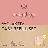 everdrop WC-Aktiv-Tabs (40 Stück) - Tiefenreinigung für ein hygienisch...