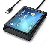 CSL - USB C Personalausweis Lesegerät mit NFC - Chipkarenleser SIM - Dual...