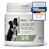 ReaVET Grünlippmuschel Extrakt Pulver 100g für Hunde & Katzen |...