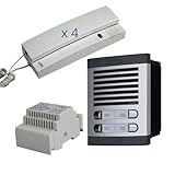Kit 2‑Draht Audio‑Gegensprechanlage für Mehrfamilienhaus Komplettset...