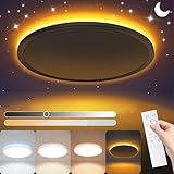 NEEMOSI LED Deckenleuchte mit Nachtlicht - 24W Deckenlampe Dimmbar mit...
