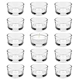 Teelichtgläser Set, Teelicht (15er Pack) Teelichthalter 4,5 cm Dm, Kleiner...