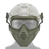 Abnehmbare taktische Vollgesichtsmaske und Schutzbrille, Set zur...