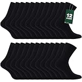 Fullluwaa 12 Paar Unisex Socken herren damen,Soft Baumwolle,Herrensocken...