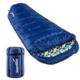 Skandika Schlafsack Vegas Flanell | XXL Mumienschlafsack mit Flanell...