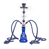 TDJDYQU 20' 4 Schlauch Hookah Set, Tragbare Kristallglas-Wasserpfeife Für...