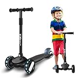 XJD Kinderroller Kinderscooter für 2-8 Jahre Kinder Scooter 3 LED Rädern...